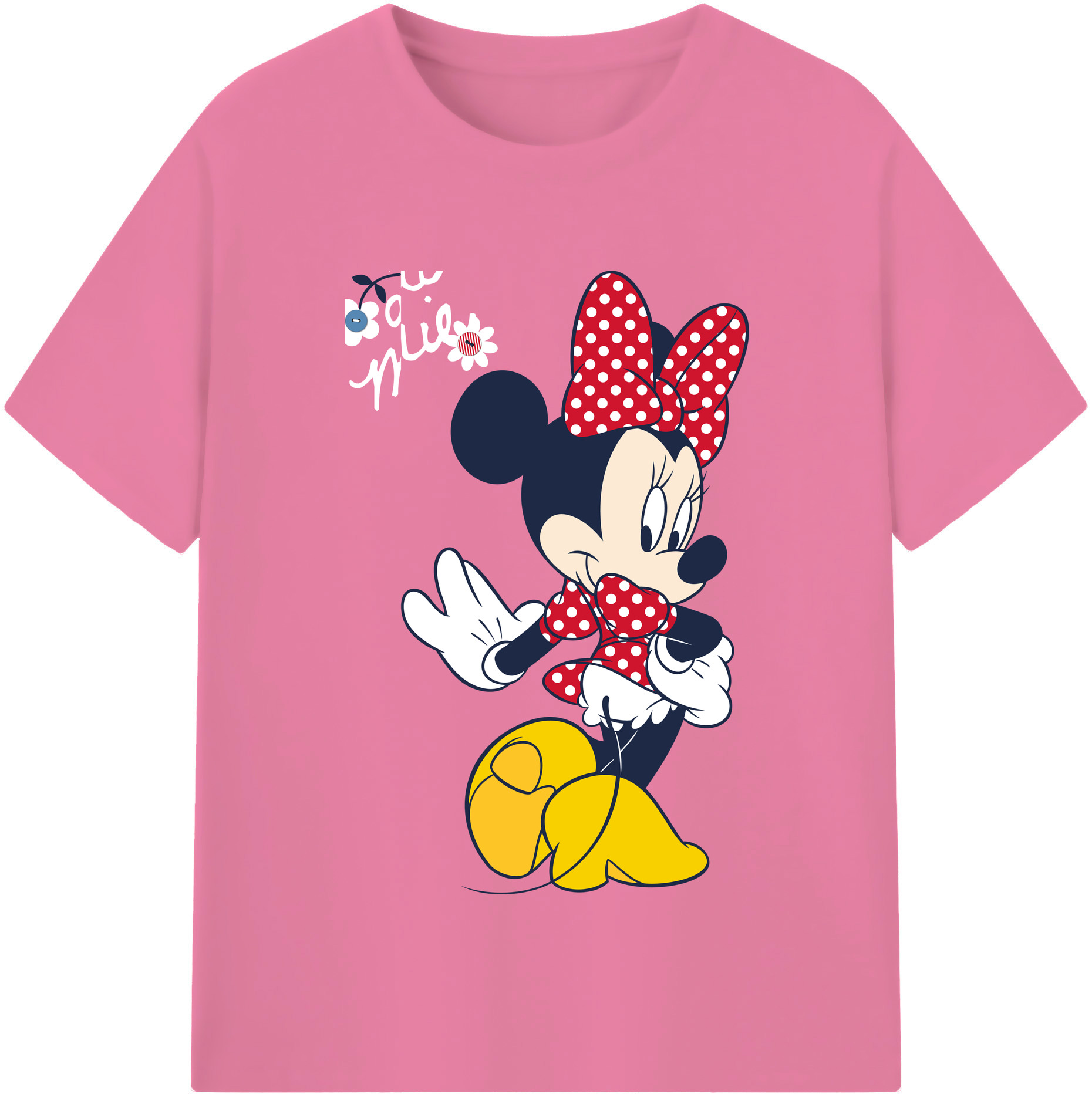 （画像用） ミッキーマウス Mickey Mouse 綿100％半袖Tシャツ（フロントプリント）